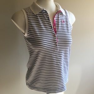 Preppy sleeveless stripe golf top Lilly Pulitzer